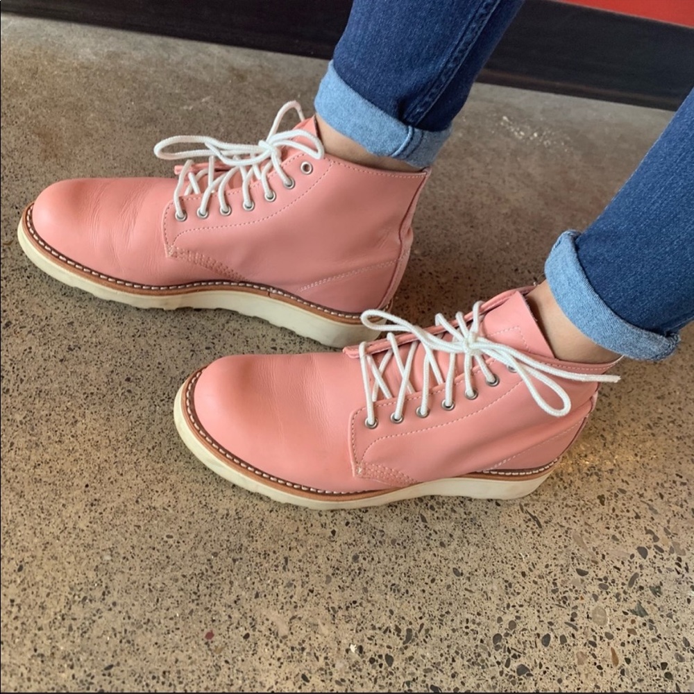 Red Wing Shoes Pink Lace-Up Women’s Boots
